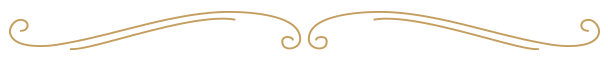 Decorative gold flourish divider on a transparent background.
