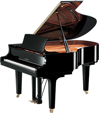 Yamaha C3X grand piano in polished ebony finish, showcasing exquisite craftsmanship and rich tone for any piano enthusiast.